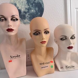 Noriko Collection Mannequin Head - Cream